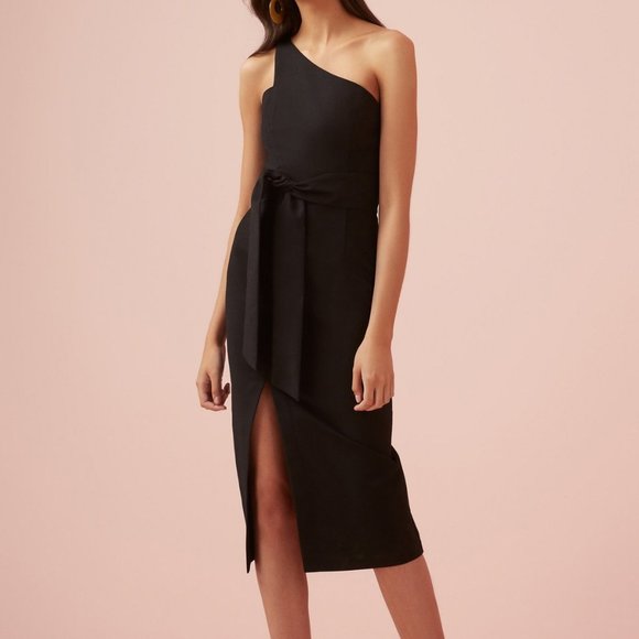 Finders Keepers One Shoulder Black Dress - Picture 1 of 8